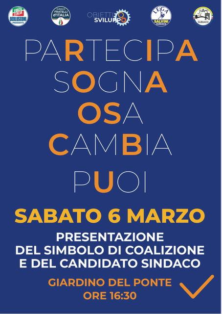 Conosciamo insieme il candidato sindaco ed il logo della nostra coalizione!